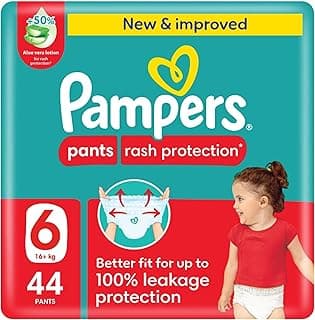 Pampers Rash Protection, Size 6, 16+ kg, Giant Pack, 44 Diaper Pants
