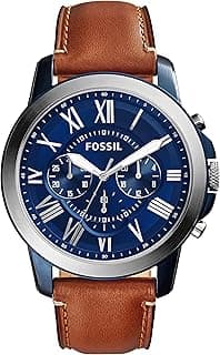 Fossil Leather Mens Quartz Watch
