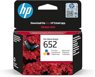 Hp 652 Ink Advantage Cartridge, Tri-Color - F6V24Ae, Multi Color