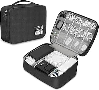 Styleys Gadget Organizer Case, Portable Zippered Pouch for All Small Gadgets, Hdd, Power Bank and Adapters , USB Cables (Black)