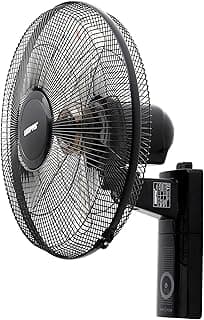 Geepas 16-Inch Table Fan | 3 Speed Settings With Oscillating/Rotating And Static Feature | Electric Wall Mount Cooling Fan For Home, Green House, Work Room Or Office Use | 2 Year Warranty