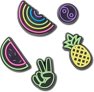 Crocs unisex-adult Jibbitz 5-pack Peace & Love Shoe Charms | Jibbitz for Crocs Shoe Charms (pack of 5)