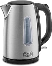 BLACK+DECKER 1.7 Litre Concealed Coil Stainless Steel Kettle, Silver - Jc450-B5, 2 Years Warranty