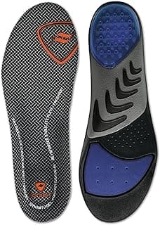 Sof Sole Sof Sole Airr Orthotic Insole – Coolmax Moisture-Wicking Cover, SKYDEX Air Capsules, Gel Forefoot Cushioning, Reinforced Nylon Plate for Stability and Support- UK Size 11-12