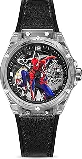 Police Spider-Sense Men's 44mm Watch with Transparent Dial & Black Silicone