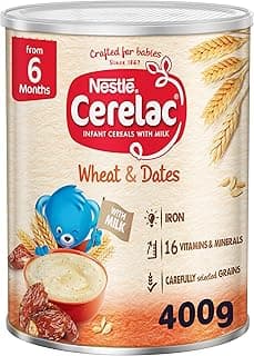 Nestle Cerelac Infant Cereal Wheat & Dates, baby Food, 400G