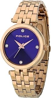 Police Pyramid Blue Dial Stainless Steel Bracelet Analog Watch for Women, 42mm