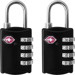 desired tools desired tools 4 Digit Combination Steel Tsa Luggage Lock - Black