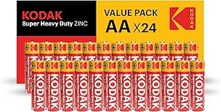 Kodak Super Heavy Duty Zinc AA Batteries - Value Pack of 24