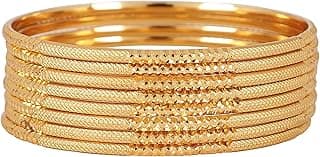 Shining Diva Fashion Latest One Gram Gold Plated Set of 8 Traditional Bangles for Women and Girls