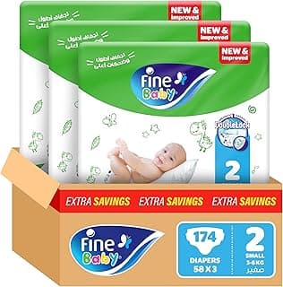 Fine Baby, Size 2, Small 3-6 kg, 174 Diapers
