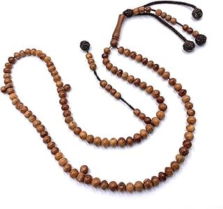 MHSJEWELLERY سبحة جوز الكوك الطبيعي 100 بعداد للصلاة