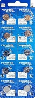 Best Price Square Best Price Square Renata 371 SR920SW Swiss Made 1.55V Alkaline Batteries (14 x 1.3 x 5.1cm, Silver) - Strip of 10