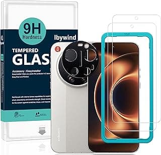 Ibywind for Xiaomi 17 Ultra 5G Screen Protector,2-Pack,9H Hardness Tempered Glass with Camera Lens Protector,Easy Installation Tool,Bubble-Free,Fingerprint Unlock,Anti-Shatter,Anti-Scratch
