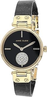 Anne Klein Women's Premium Crystal Accented Mesh Bracelet Watch