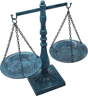 Owlgift Owlgift Vintage Style Metal Libra Jewelry Display Tray Cosmetic Organizer Storage, Rustic Turquoise