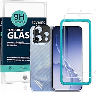 Ibywind for Oppo Reno15 5G Screen Protector,2-Pack,9H Hardness Tempered Glass with Camera Lens Protector,Easy Installation Tool,Bubble-Free,Fingerprint Unlock,Anti-Shatter,Anti-Scratch