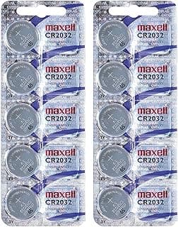 Maxell Maxell CR2032 2032 Button Coin Cell Lithium Battery - 10 PACK