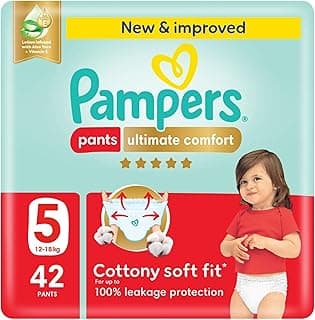 Pampers Ultimate Comfort, Size 5, 12-18 kg, Super Saving Pack, 42 Diaper Pants