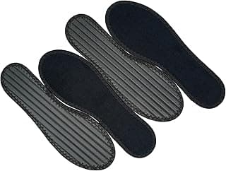 Happystep Happystep Cotton Terry Cloth Insoles, Barefoot Shoe Inserts, Sweat Absorption, Odor Control, Moisture-Wicking, Washable & Reusable, Perfect Fit for All Footwear, 2 Pairs of Black (Women Size 8)