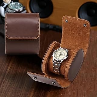 GDELINGZH Watch Box for Men and Women Roll Style Storage Case Innovative Detachable Pillows and Sturdy Dividers Home Watch Organizer and Display Watch Shell Gift Box for Collectors(1 epitope)