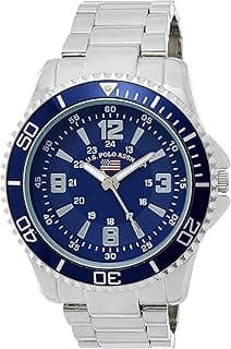 ACCUTIME U.S. Polo Assn. Men's us8621 Analog Display Analog Quartz Silver Watch, Silver