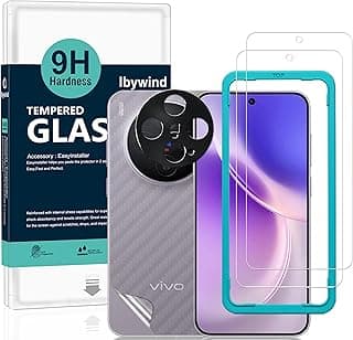 Ibywind for vivo X300 5G Screen Protector,2-Pack,9H Hardness Tempered Glass with Camera Lens Protector,Easy Installation Tool,Bubble-Free,Fingerprint Unlock,Anti-Shatter,Anti-Scratch
