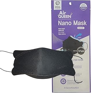 AIRQUEEN Black Nano Mask (with clip) FDA cleared and CE certified