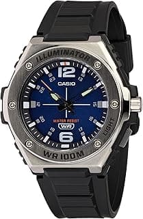 Casio Illuminator Men's Quartz Sport Watch with Black Resin Strap Heavy Duty Metal Bezel Model