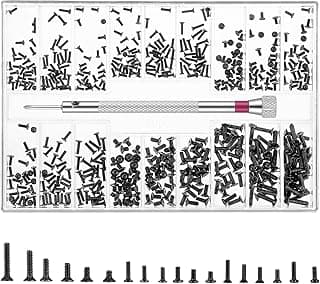 KASTWAVE KASTWAVE Micro Repair Screw Kit - 500 PCS Tiny Replacement Screws with Precision Screwdriver for Glasses, Watches, Sunglasses, Laptops & Electronics Repair