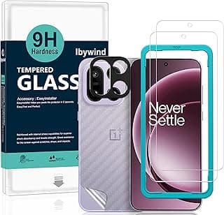 Ibywind for OnePlus 15 5G Screen Protector,2-Pack,9H Hardness Tempered Glass with Camera Lens Protector,Easy Installation Tool,Bubble-Free,Fingerprint Unlock,Anti-Shatter,Anti-Scratch