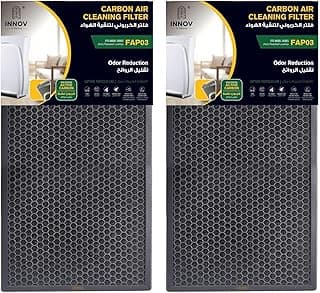 INNOV - In Mecca - Air Purifier Replacement Filter, FILTRETE 3M FAP03. Activated Carbon (fragrance added) + True HEPA. Toxin/Odor/Smoke Absorber High-efficiency. 2 Pack, Black