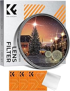 K&F CONCEPT 77mm Variable Star Filter, 4 Points 8 Points Cross Star Special Effects Optical Glass Lens Filters (Nano-K Series)