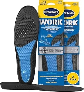 Dr. Scholl's Dr. Scholl's Work Insoles (Pack) // All-Day Shock Absorption And Reinforced Arch Support That Fits In Work Boots And More (For Men's 8-14, Also Available For Women's 6-10) 1 Pair (Pack of 2) 2 Count