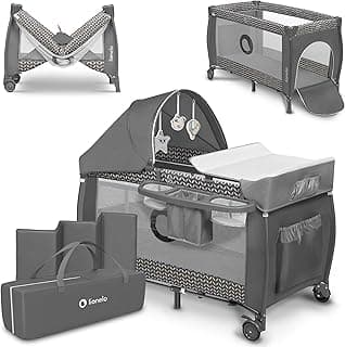 Lionelo Sven Plus 2 In 1 Travel Bed Playpen Grey