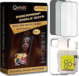 Protection Set 6in1 Package for iphone 12 pro max. Anti Blue Light Protector, Spy Protector & Clear Screen Protector, Lens Protector, TPU Case & Back Sticker