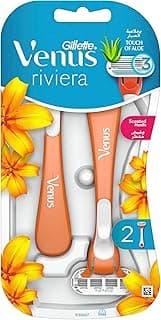 Gillette Venus Riviera Women's Dispozable Razor, 2 Count