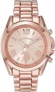 ACCUTIME U.S. Polo Assn. Women's Quartz Watch with Alloy Strap, Gold, 16 (Model: USC40435AZ), Gold, Quartz Watch