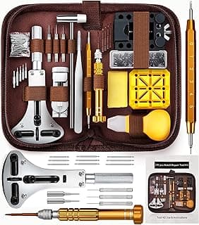 DMG TECH DMG 149Pcs Watch Repair Tool Kit, Precision Screwdriver Set for Watch Link Removal Tool, Professional Watch Battery Replacement Tool Watchband Link & Back Remover Spring Bar Tool Kit