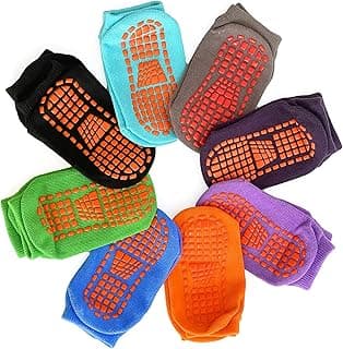 SKY-TOUCH Baby Non Slip Socks 8 Pairs, multi color, 1-3 Years