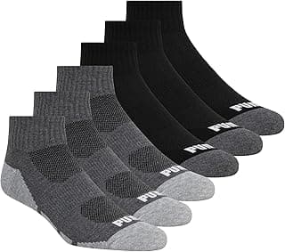 PUMA mens 6 Pack Quarter Crew Socks Men's Socks (pack of 6)