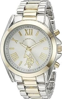 U.S. POLO ASSN. Women's Quartz Watch, Analog Display and Gold Plated Strap USC40117
