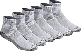 Dickies mens Dri-tech Moisture Control Quarter Socks Multipack Socks (pack of 6)