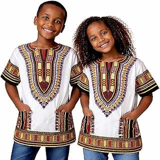 Adalex Global Traditional African Unisex Dashiki Shirt Color Tribal Festival Hippie, Ideal for Men Women African Short Sleeve Summer Wear
